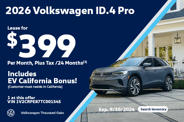 2026 VW ID.4 Pro Lease for $399/mo