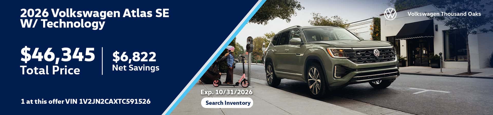 2026 Volkswagen Atlas 2.0T SE w/Technology.