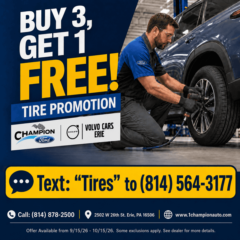 Buy 3, Get 1 Free! Tire Promotion