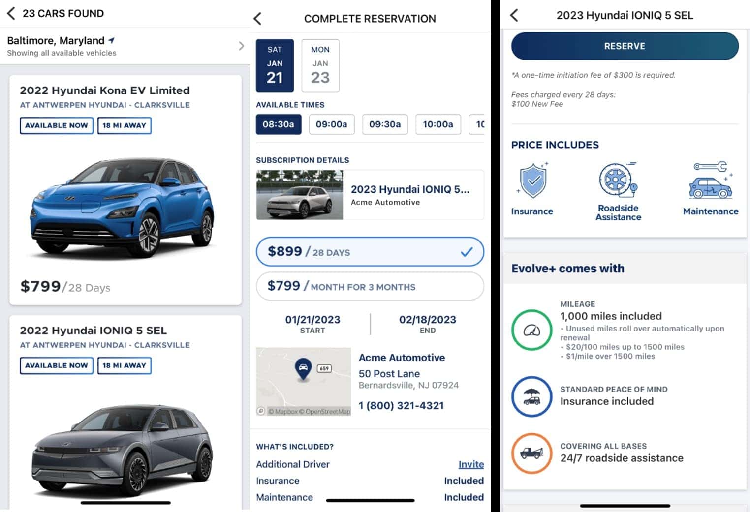 Hyundai EVOLVE+ Electric Vehicle Subscription Program