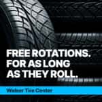 Free tire rotations for the life of the tires purchased