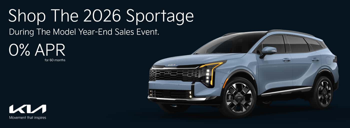 Model Year-End Sales Event at Walser Kia with special offers on select 2026 Kia models, including the Kia Sportage, Sportage Hybrid, Sportage Plug-in Hybrid, Sorento, Sorento Hybrid, Sorento Plug-in Hybrid, Carnival MPV, Carnival Hybrid, K5, K4, K4 Hatchback, Seltos, Niro Hybrid, Niro EV, EV6, and EV9.