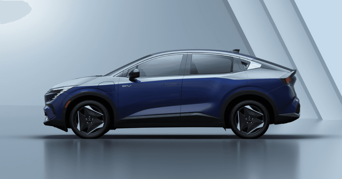 Side profile view of the Mitsubishi Eclipse Sportback EV
