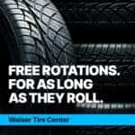 Free tire rotations for the life of the tires purchased