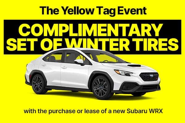 Complimentary set of winter tires with the purchase or lease of a new Subaru WRX