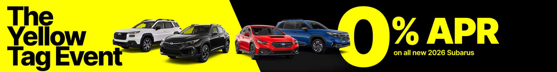 0% APR for all new 2026 Subarus