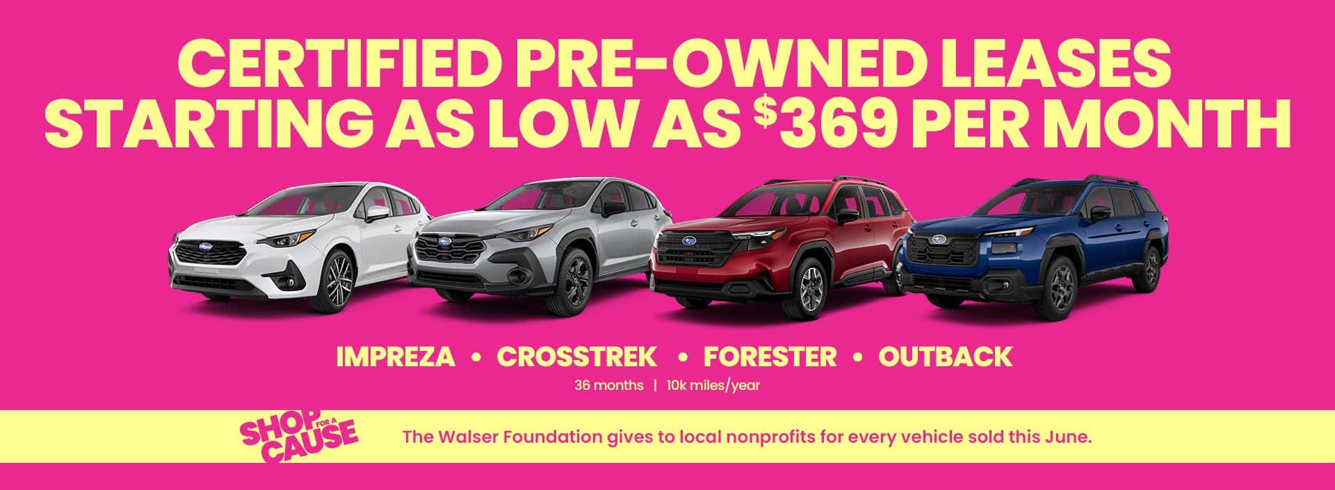 CERTIFIED PRE-OWNED LEASES STARTING AS LOW AS $370/MONTH