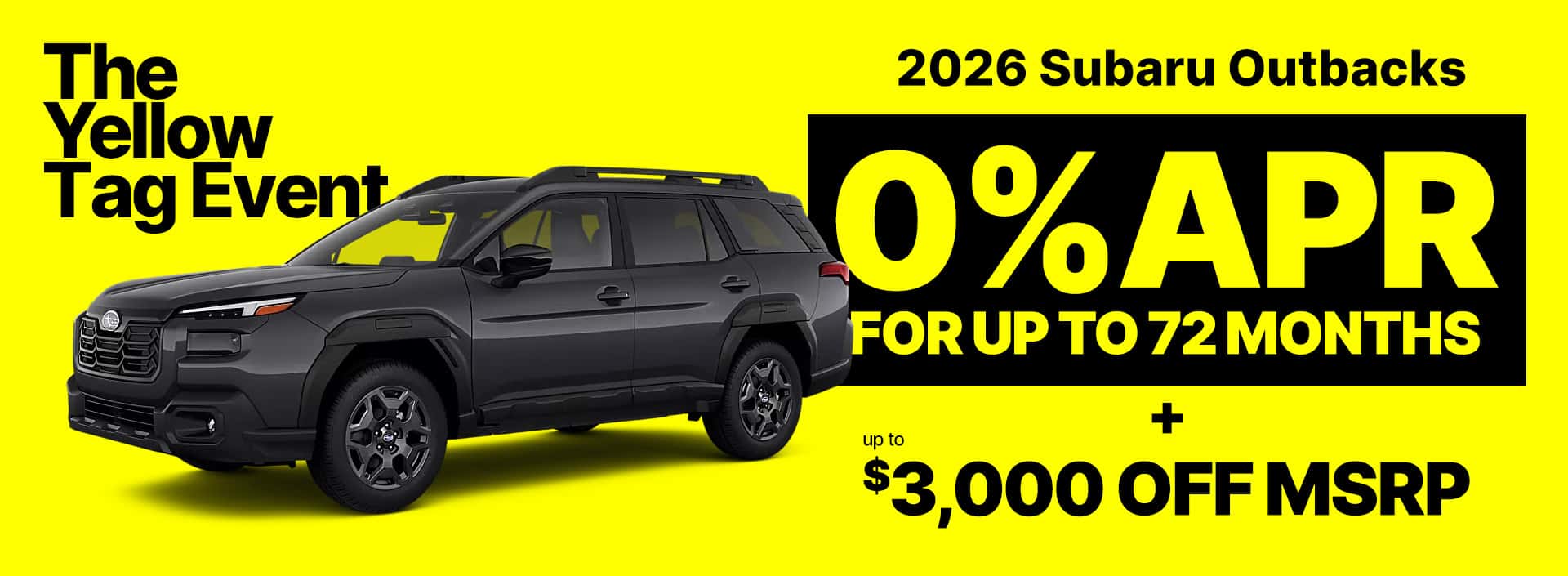 0% APR for 2026 Subaru Outbacks