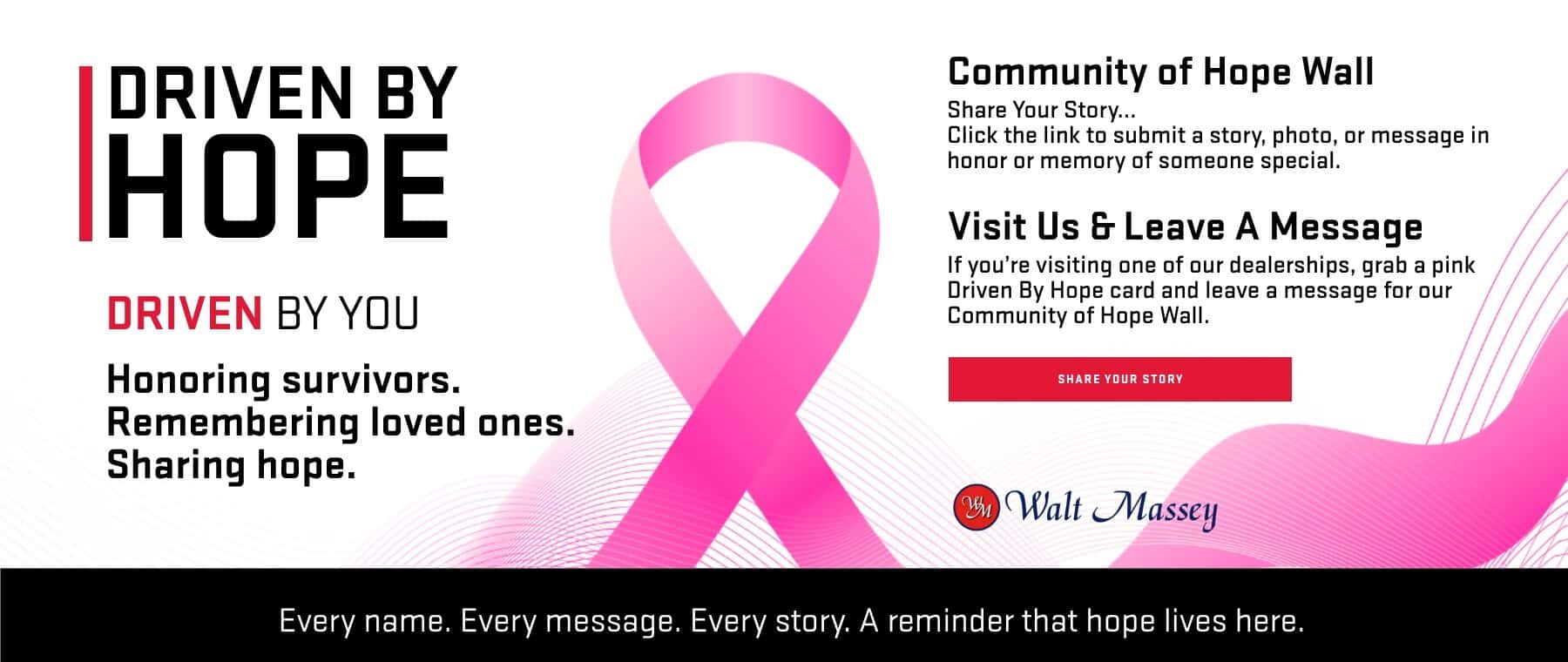 Driven By Hope - Community of Hope Wall. Share your story.