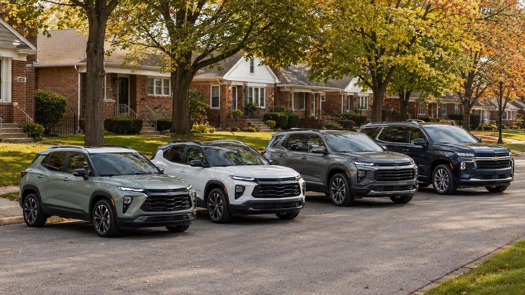 Chevrolet family SUV lineup at Webb Chevy Plainfield in Plainfield, IL