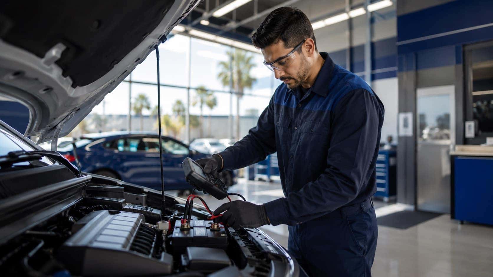 Hyundai 12-volt battery testing and service at Webb Hyundai Merrillville in Merrillville, IN