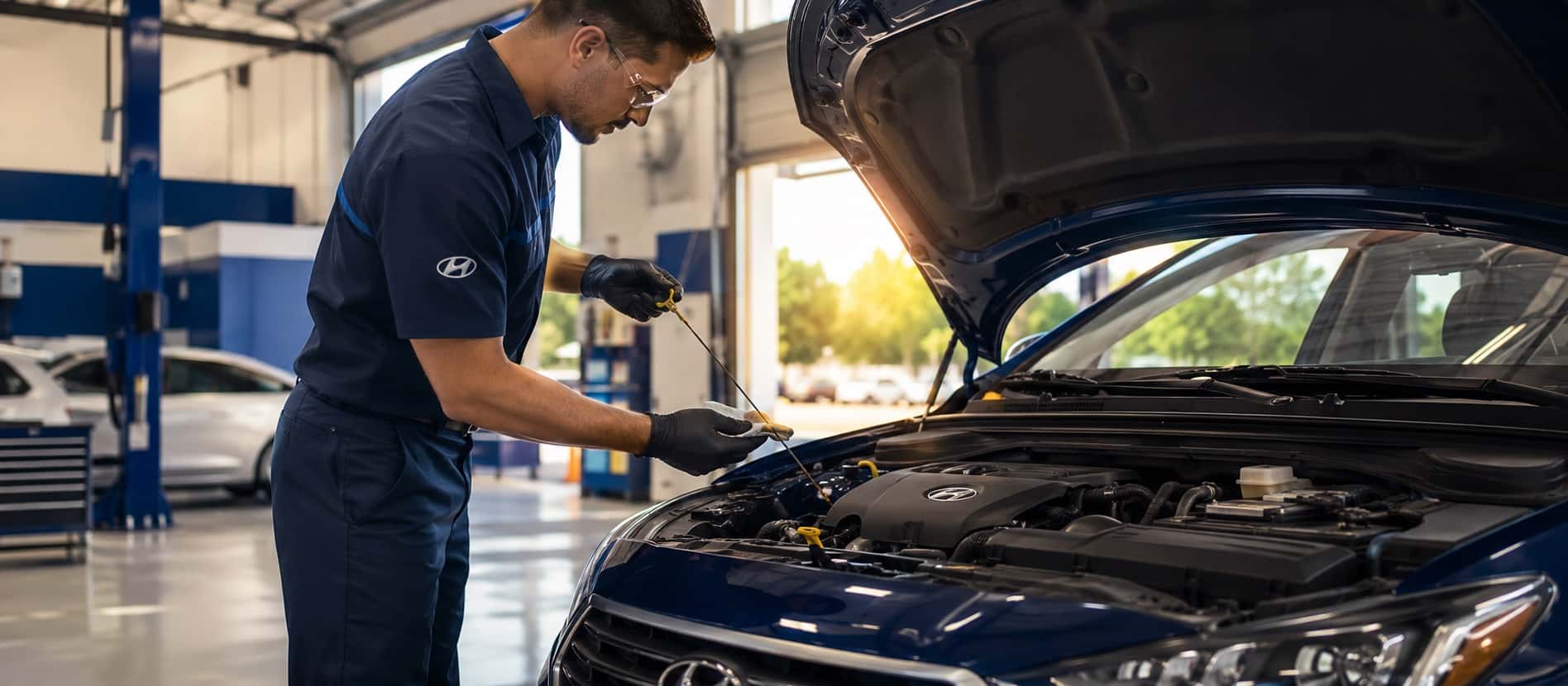 Certified Hyundai service technician at Webb Hyundai Merrillville in Merrillville, IN