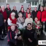 White Bear Team with Santa