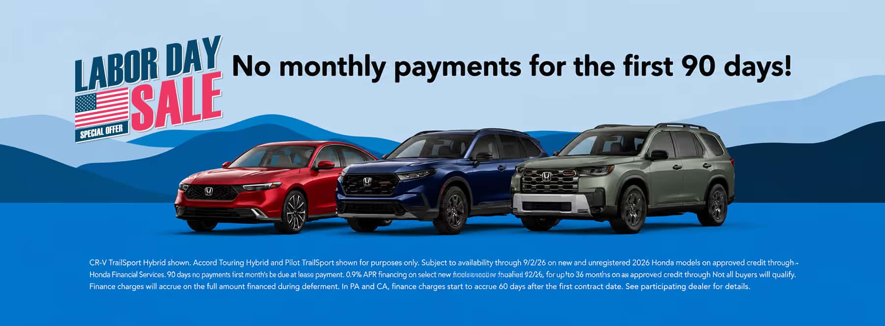 Honda 90 Days No Payment