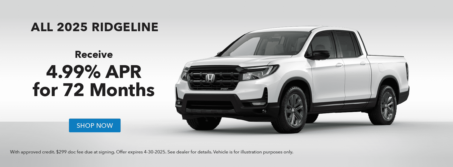 Woodhouse Honda Ridgeline Offer