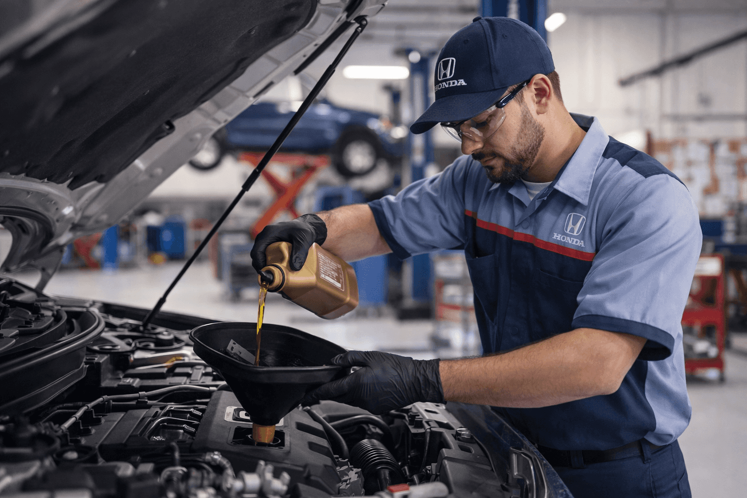 honda_service_technician_oil_change