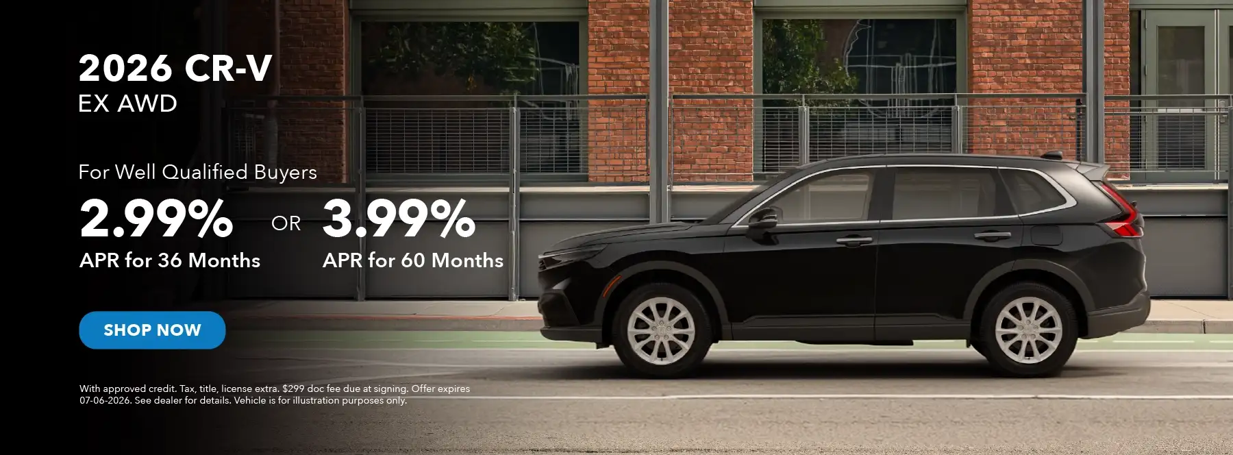 2026 Honda CR-V AWD EX - Receive 2.99% APR for 36 months OR 3.99% APR for 60 months