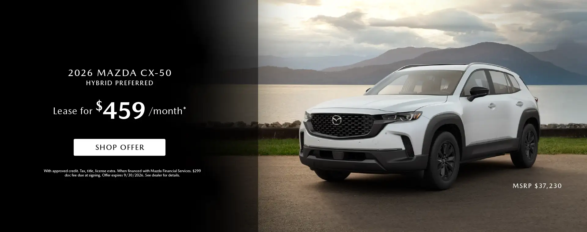 2026 Mazda CX-50 Hybrid Preferred AWD #MM260551 - Lease for $459/month for 36 months/5,000 miles per year*
