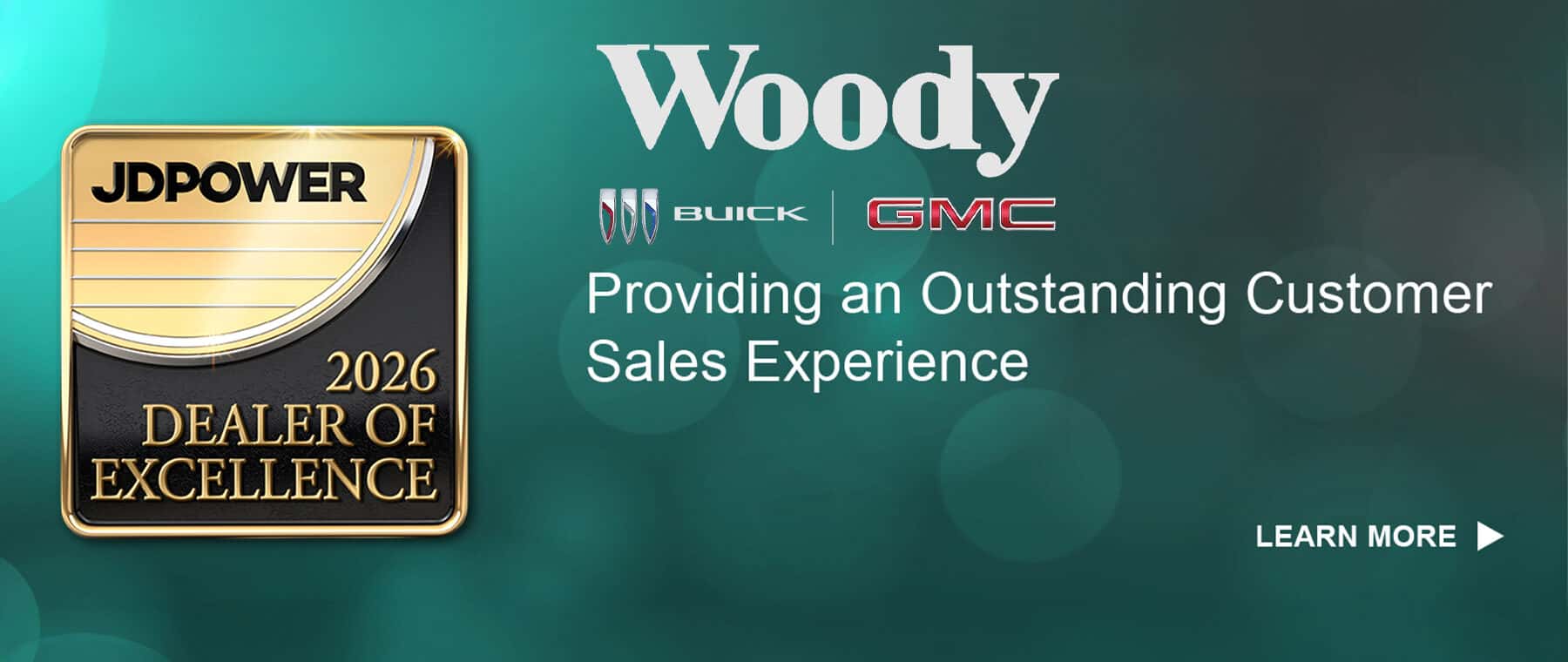 Woody Buick GMC J D Power's 2026 Dealer of Excellence Award Winner