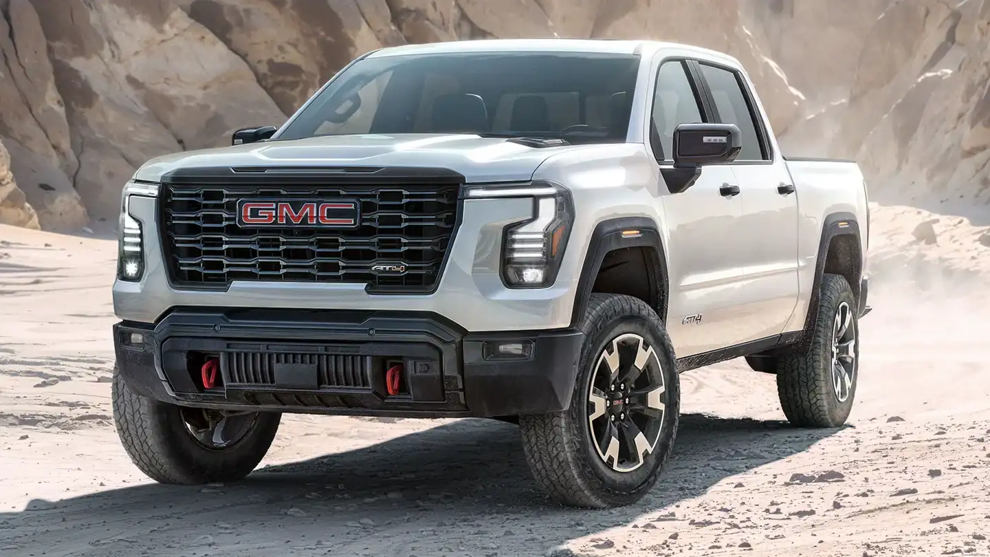 2027 GMC Sierra 1500 AT4 on a desert trail