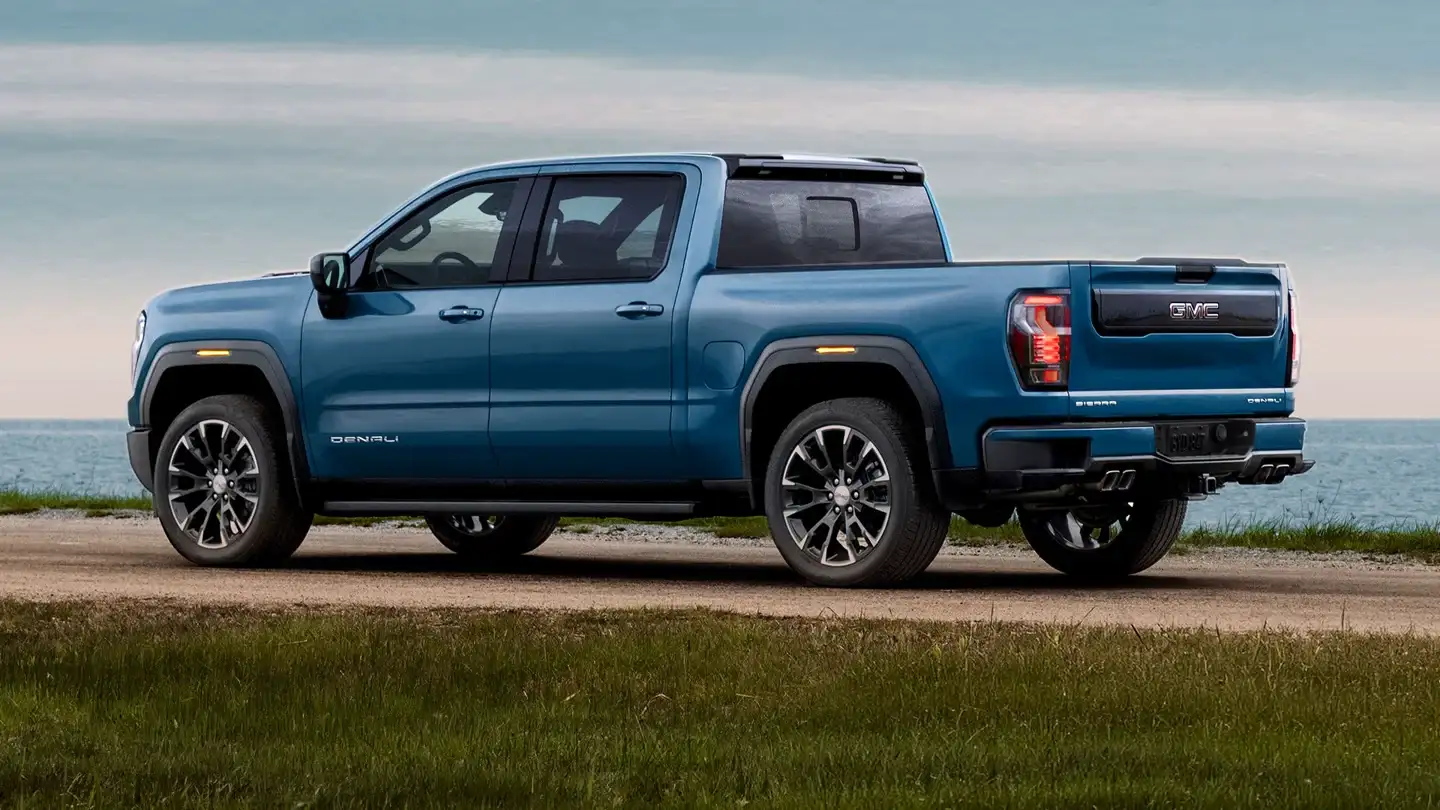 2027 GMC Sierra 1500 Denali parked by the water