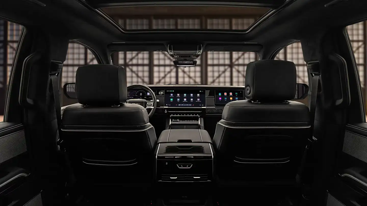 2027 GMC Sierra 1500 interior with 16.3 inch touchscreen and passenger display