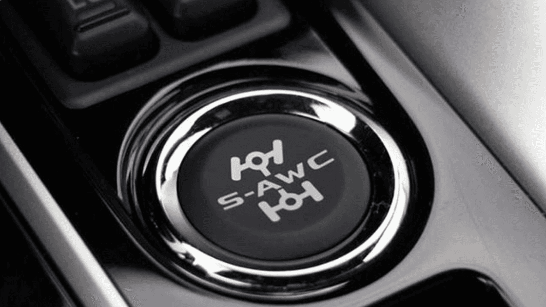 2026 Mitsubishi Eclipse Cross S-AWC drive mode selector close-up interior detail