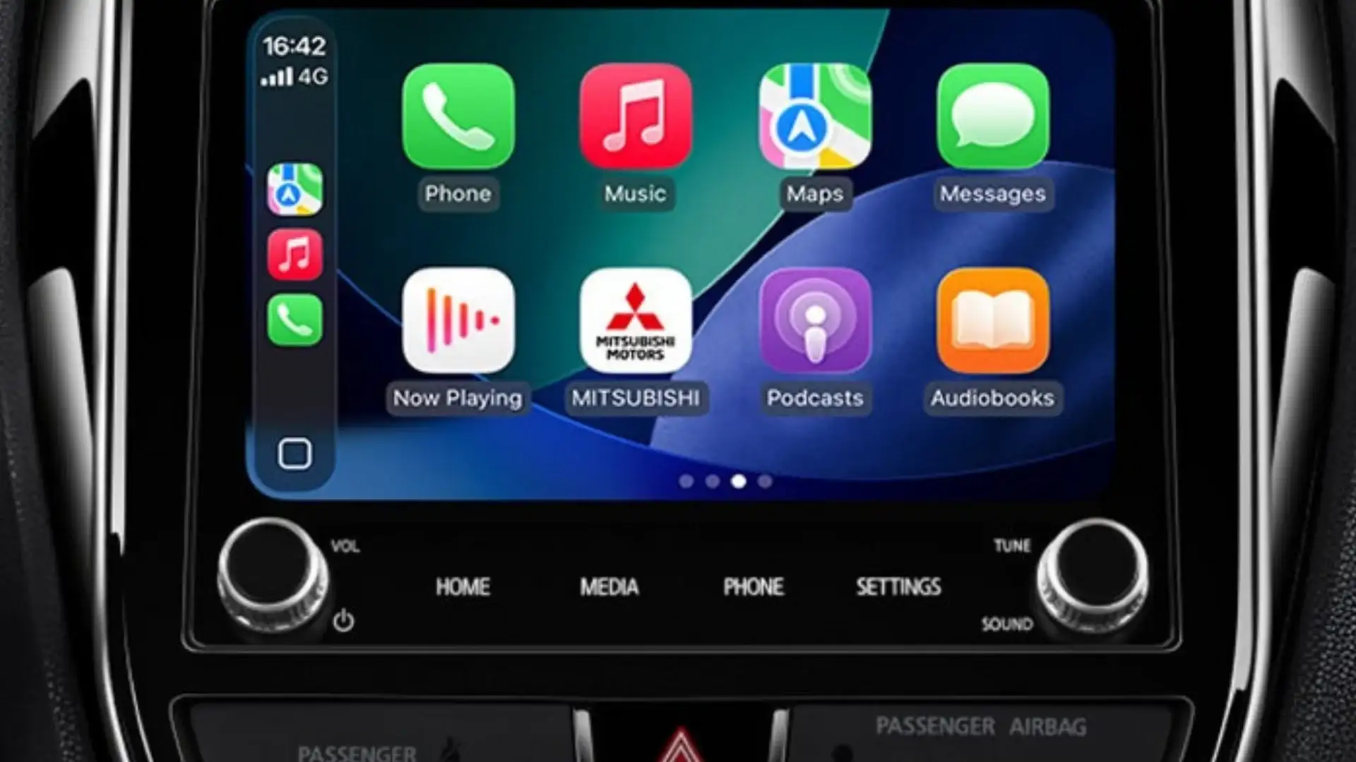 2026 Mitsubishi Outlander Sport interior showing black front seats, steering wheel, and center console.