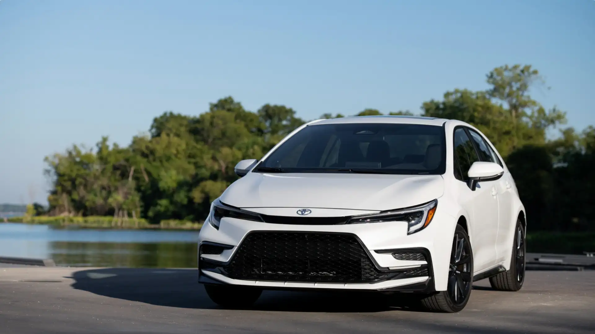2025 Toyota Corolla exterior photographed in Greencastle, PA, highlighting compact SUV design, bold grille, and modern styling.
