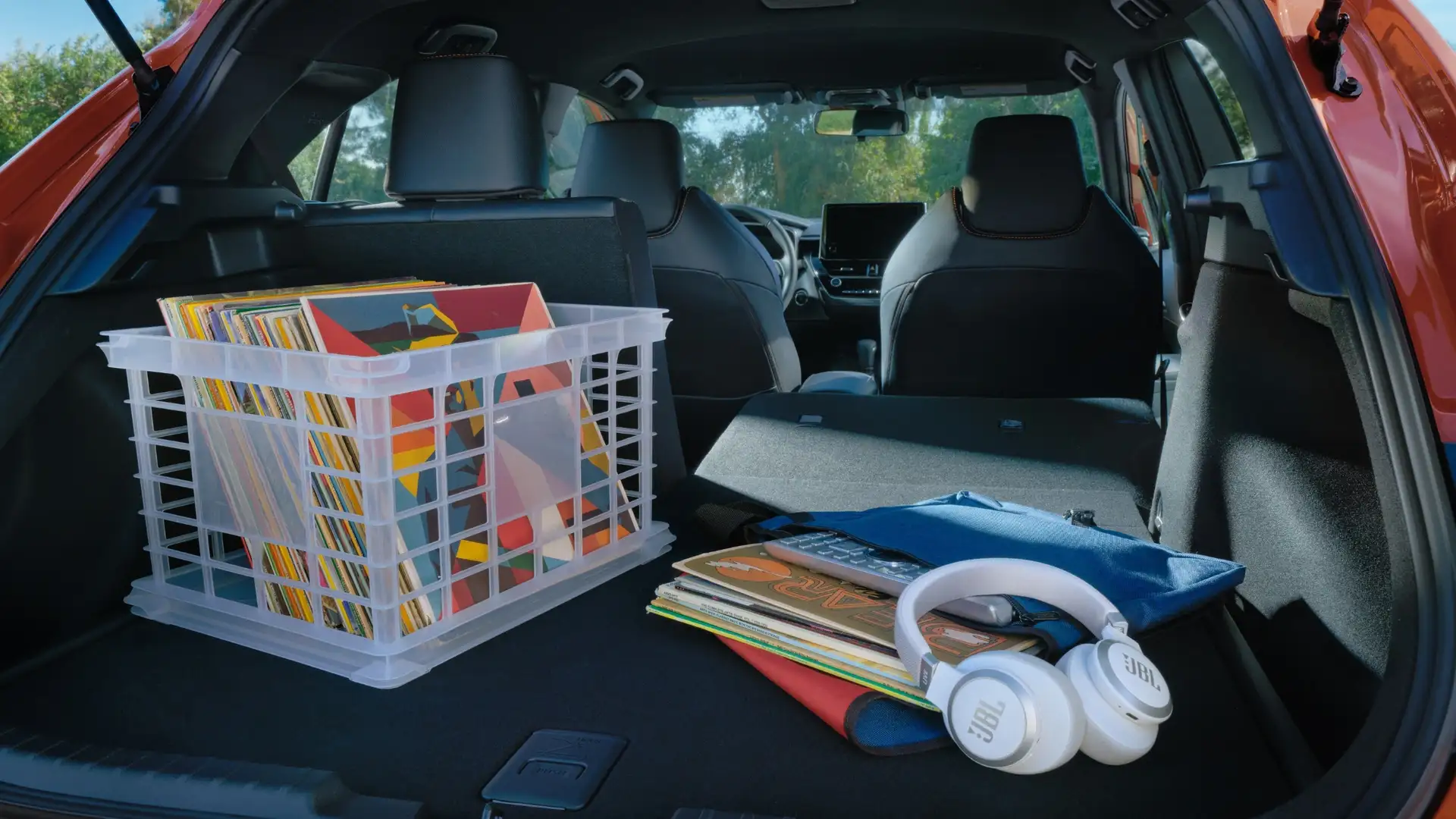 2026 Toyota Corolla Hatchback interior showing front seating layout, sport seats, center console, and clean cabin configuration designed for comfort and practicality.