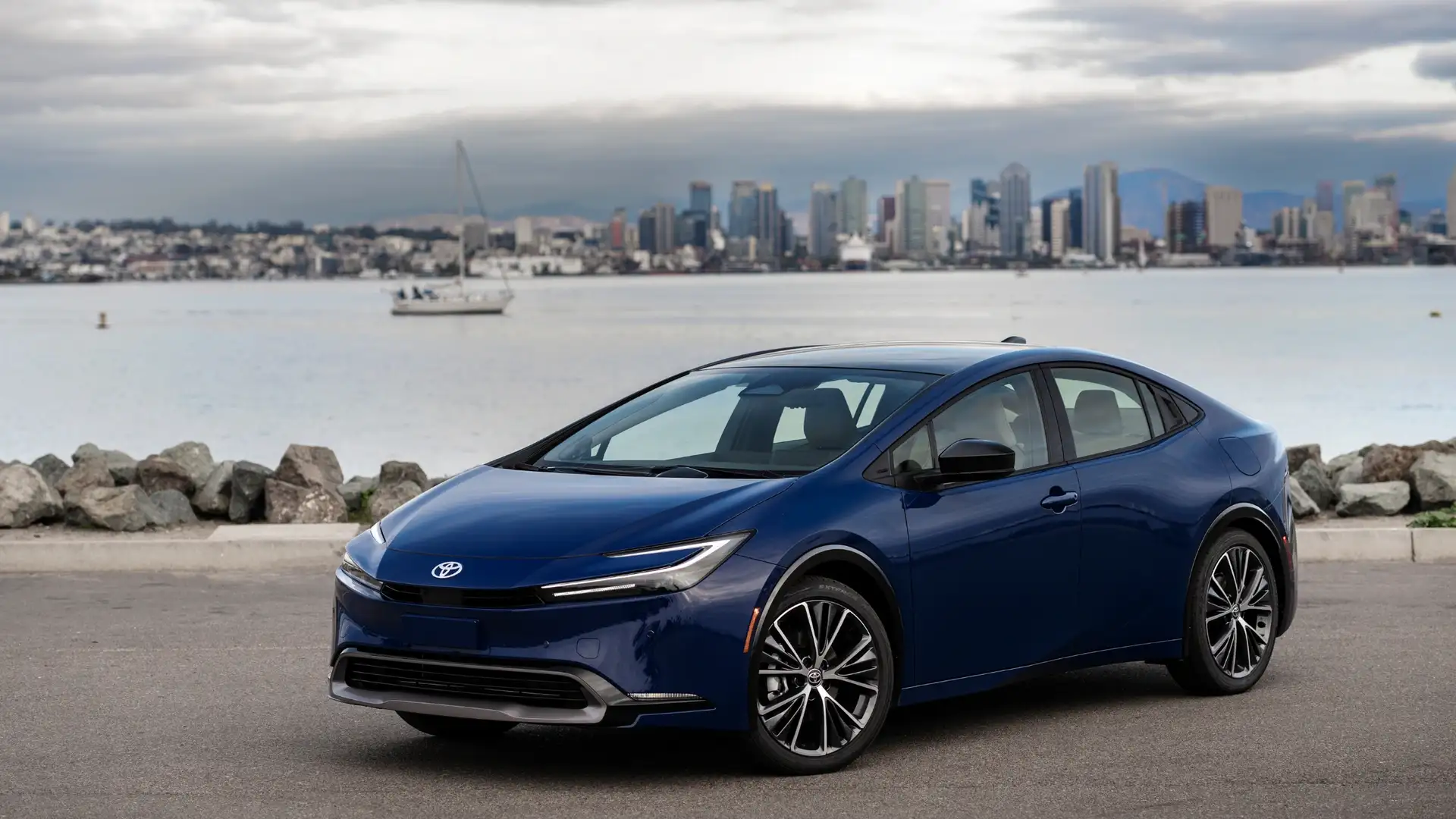 2026 Toyota Prius exterior near Hagerstown MD highlighting sleek hybrid design and aerodynamic profile