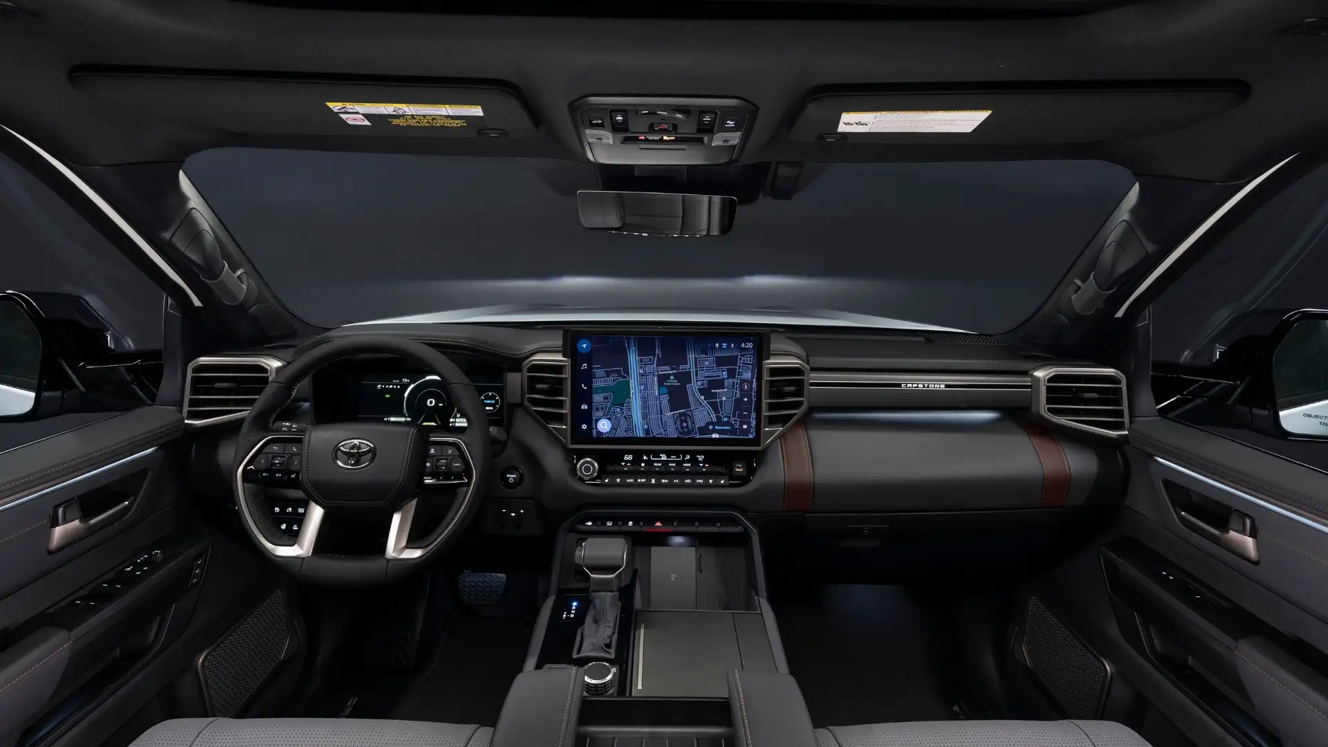 2026 Toyota Sequoia Capstone dashboard with large infotainment screen