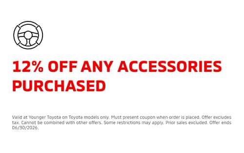 12% OFF ANY ACCESSORIES PURCHASED