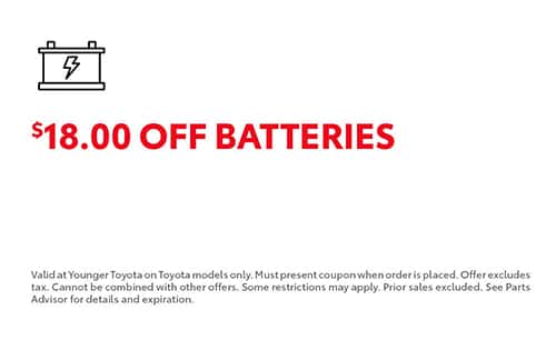 $18 Off Batteries